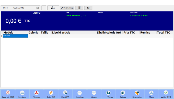 firstmag point de vente - saisie de vente