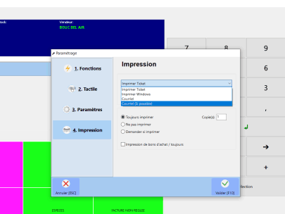 firstmag point de vente impression ticket